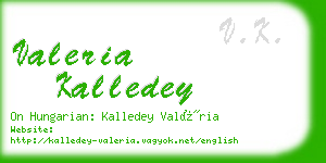 valeria kalledey business card